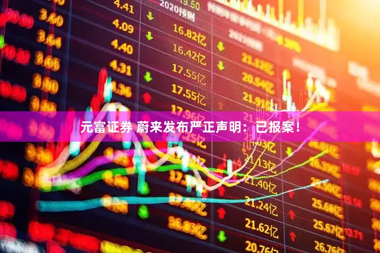 元富证券 蔚来发布严正声明：已报案！