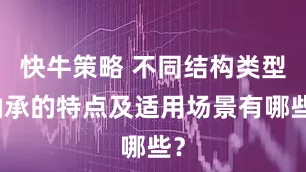快牛策略 不同结构类型轴承的特点及适用场景有哪些？